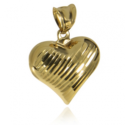 Złoty wisiorek w kształcie serca próby 585